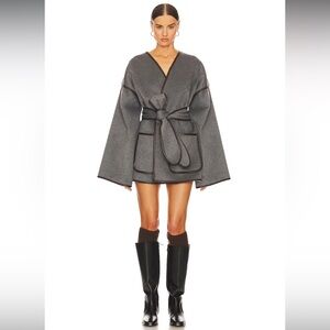 Women's Gray Belted Jacket